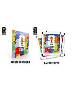 Copa do Mundo 2026 — Álbum Capa Cartão + 24 Envelopes