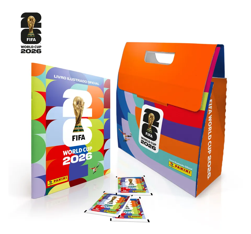 Copa do Mundo 2026 — BOX Sacola: Álbum Capa Cartão + 30 Envelopes